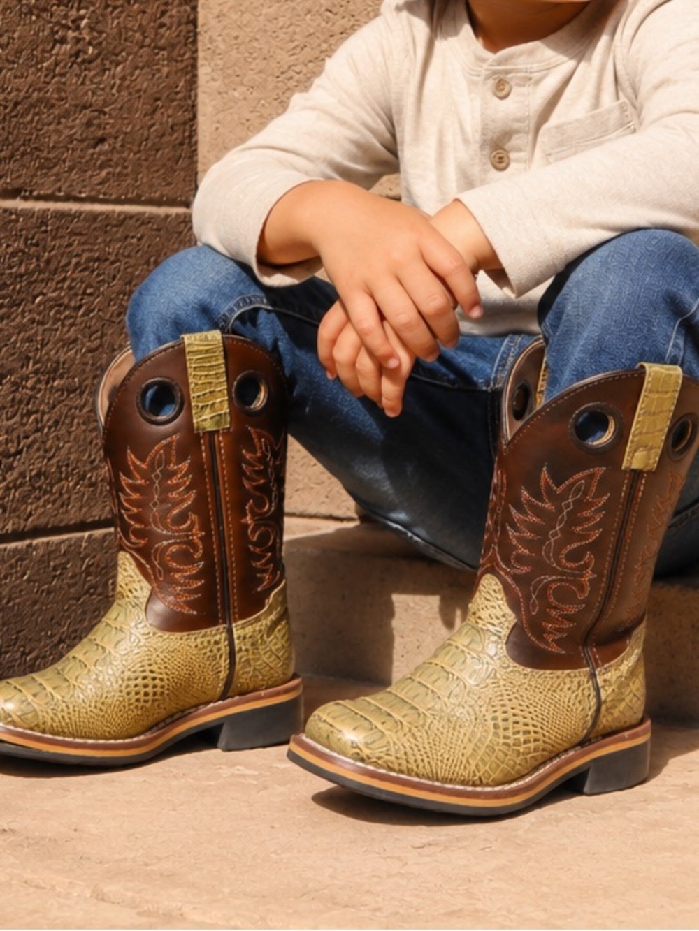 Cody James little boys gator print western boots - broad square toe - Picture 2 of 4